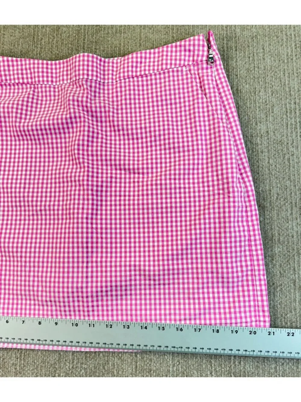 Ralph Lauren Golf Pink White Gingham Skirt Size 10 Vintage Preppy Barbie